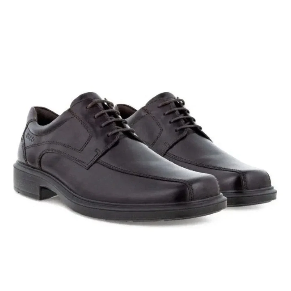 Ecco‎ Mens Helsinki Classic Black Oxford Derby Lace Shoes Size 44 US 10-10.5